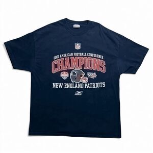 Reebok 2001 New England Patriots AFC Champions T-Shirt XL Navy